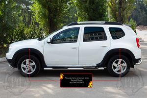 Расширители колёсных арок Русская Артель (4 шт.) для Renault Duster I 2010-2015 (Шагрень). Артикул RRD-002802