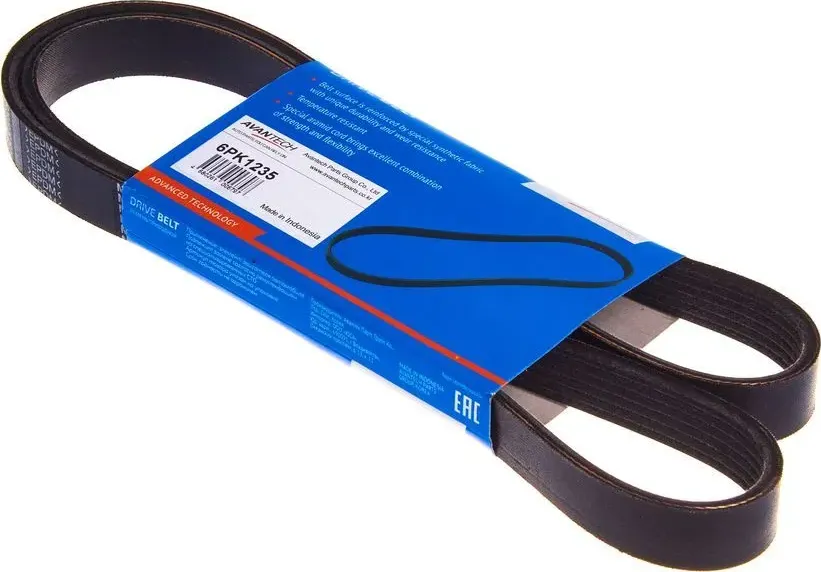 Ремень поликлиновой 1235mm (Avantech). Артикул 6PK1235