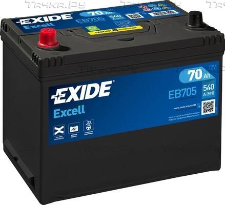 Аккумулятор Exide Excell ** для Kia Ceed II 2012-2018. Артикул EB705