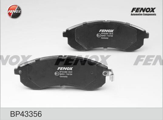 Тормозные колодки Fenox. Артикул BP43356