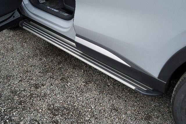 Пороги алюминиевые ТСС Slim Line Silver 1820 мм для Exeed RX 2.0L 4WD 2023-2026. Артикул EXEEDRX23-05S