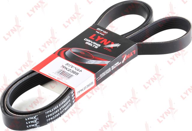 Приводной ремень поликлиновой LYNXauto. Артикул 7PK2365