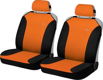Накидки универсальные Hadar Rosen Magic на передние сидения авто, цвет Оранжевый/Черный. Артикул 21237