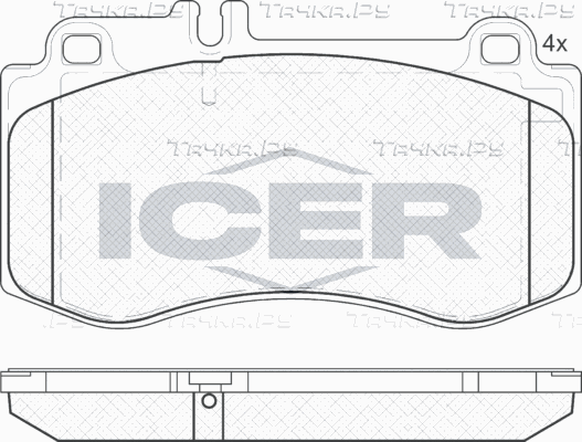 Тормозные колодки Icer. Артикул 181950