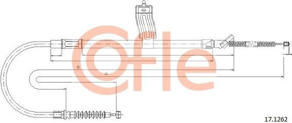 Трос ручника (тросик ручного тормоза) Cofle. Артикул 92.17.1262