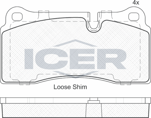 Тормозные колодки Icer. Артикул 182121