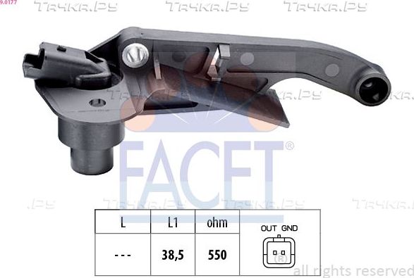 Датчик положения коленвала Facet Made in Italy - OE Equivalent. Артикул 9.0177