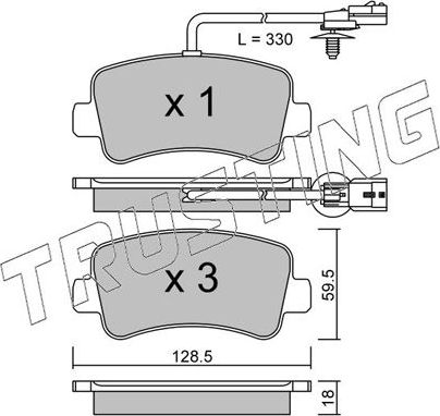Тормозные колодки Trusting задние для Renault Master III 2010-2026. Артикул 916.0