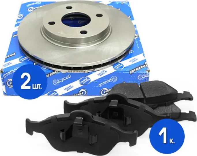 Диски тормозные с колодками передние комплект (Riginal). Артикул RGDF4036KIT
