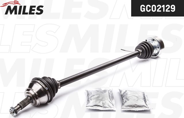 Полуось (привод в сборе, приводной вал) Miles передняя правая для Volkswagen Passat B3 1988-1997. Артикул GC02129