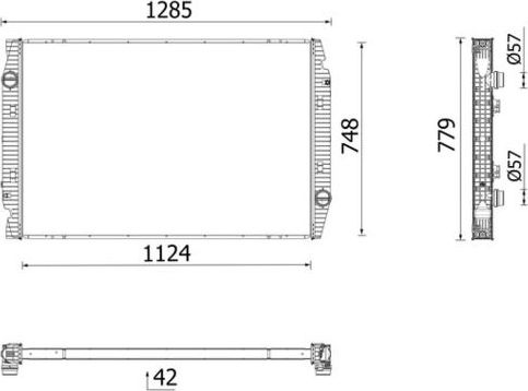 Радиатор охлаждения двигателя Mahle Premium для IVECO Stralis 2012-2026. Артикул CR 2722 000P