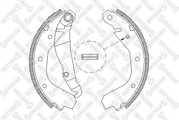 Тормозные колодки Stellox задние для Opel Corsa A 1982-1993. Артикул 102 100-SX