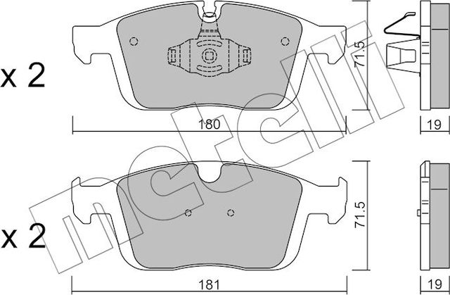 Тормозные колодки Metelli. Артикул 22-1188-0