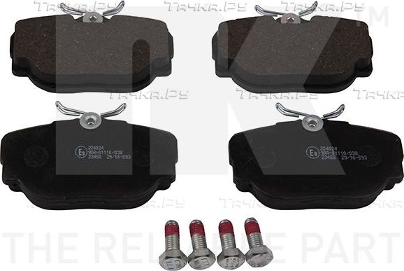 Тормозные колодки NK задние для Land Rover Discovery II 1998-2004. Артикул 224024