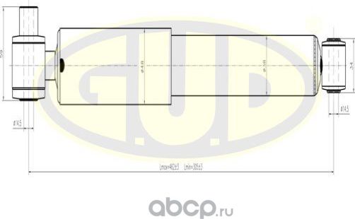 Амортизатор G.U.D. задний для Renault Megane I 1996-2003. Артикул GSA551804