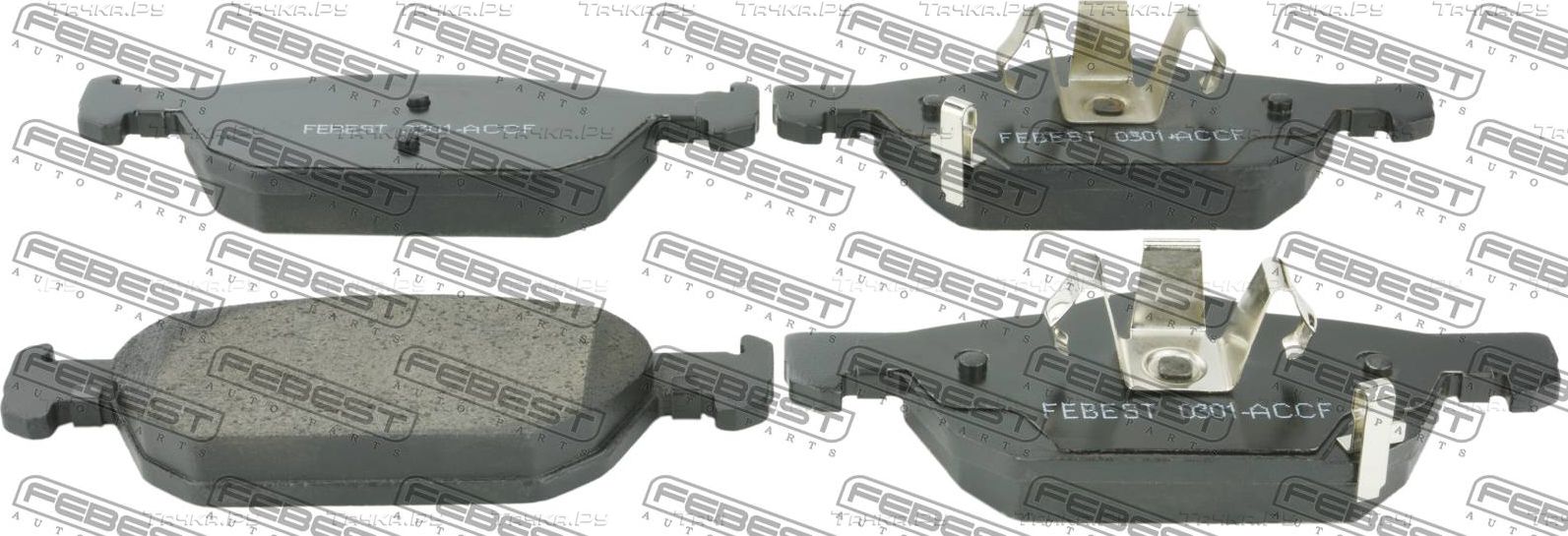 Тормозные колодки Febest передние для Honda Civic X 2014-2026. Артикул 0301-ACCF