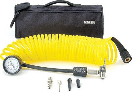 Шланг VIAIR для подкачки колёс с манометром до 7 атм 7,6м. Артикул 00025