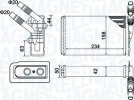 Радиатор отопителя (печки) Magneti Marelli. Артикул 350218433000