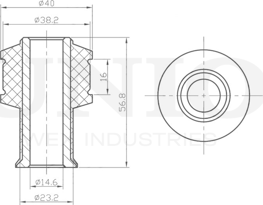 Сайлентблок амортизатора (Unio). Артикул RMP-20258