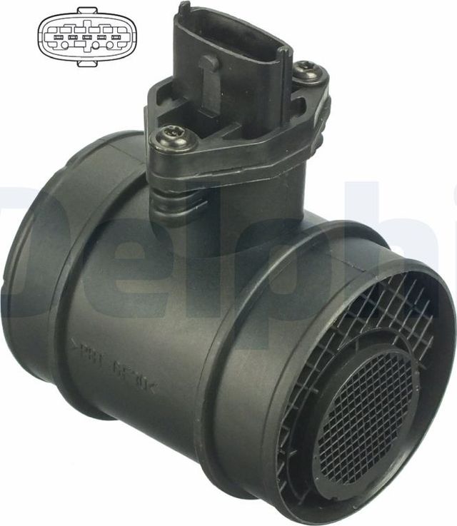 Датчик массового расхода воздуха (ДМРВ) Delphi для Opel Tigra B 2004-2010. Артикул AF10280-12B1