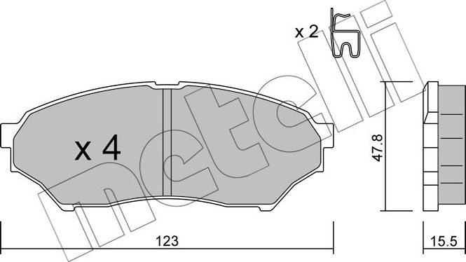 Тормозные колодки Metelli. Артикул 22-0397-0