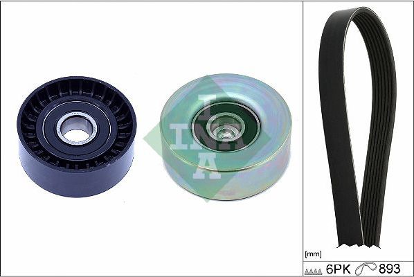 Приводной ремень поликлиновой с роликами (комплект) Ina для MINI Coupe R58 2010-2015. Артикул 529 0532 10