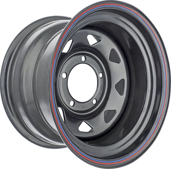 Колёсный диск OFF-ROAD Wheels усиленный стальной черный 5x139,7 9xR15 d110 ET-30 для УАЗ Hunter 2003-2026 (треугольник мелкий). Артикул 1590-53910BL-30A17X