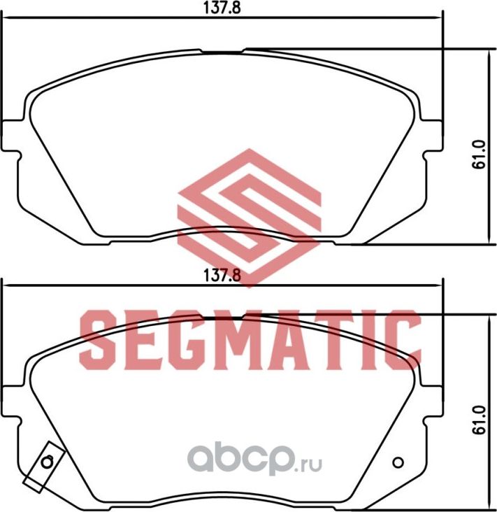 SGBP2561 Колодка торм диск пер Kia Sportage 2.0 2008- Kia Sportage 2.0 2004- Kia (Segmatic) Segmatic. Артикул SGBP2561
