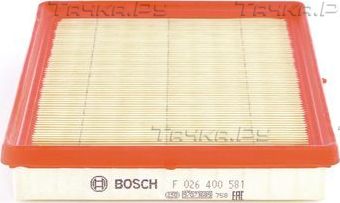 Воздушный фильтр Bosch для Volkswagen Caddy V 2021-2026. Артикул F 026 400 581