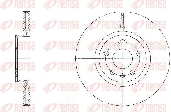 Тормозной диск Remsa передний для Volkswagen Passat B8 2014-2026. Артикул 6972.10