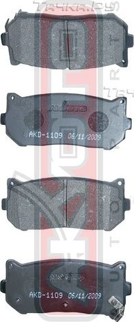Тормозные колодки Akyoto Packing AKYOTO задние для Kia Clarus II 1998-2001. Артикул AKD-1109