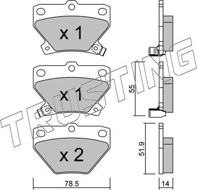 Тормозные колодки Trusting задние для Toyota Celica VII (T230) 1999-2005. Артикул 439.0
