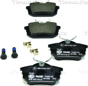 Тормозные колодки Hella задние для Volvo V40 I 1995-2004. Артикул 8DB 355 018-271