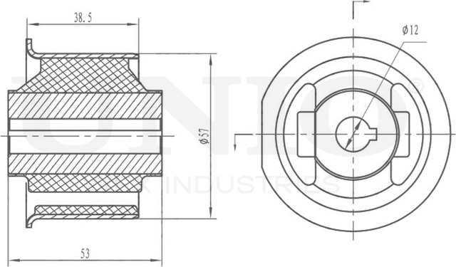 Сайлентблок рычага подвески (Unio). Артикул RMP-20522