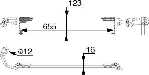 Радиатор масляный (маслоохладитель) для АКПП Mahle Premium. Артикул CLC 71 000P