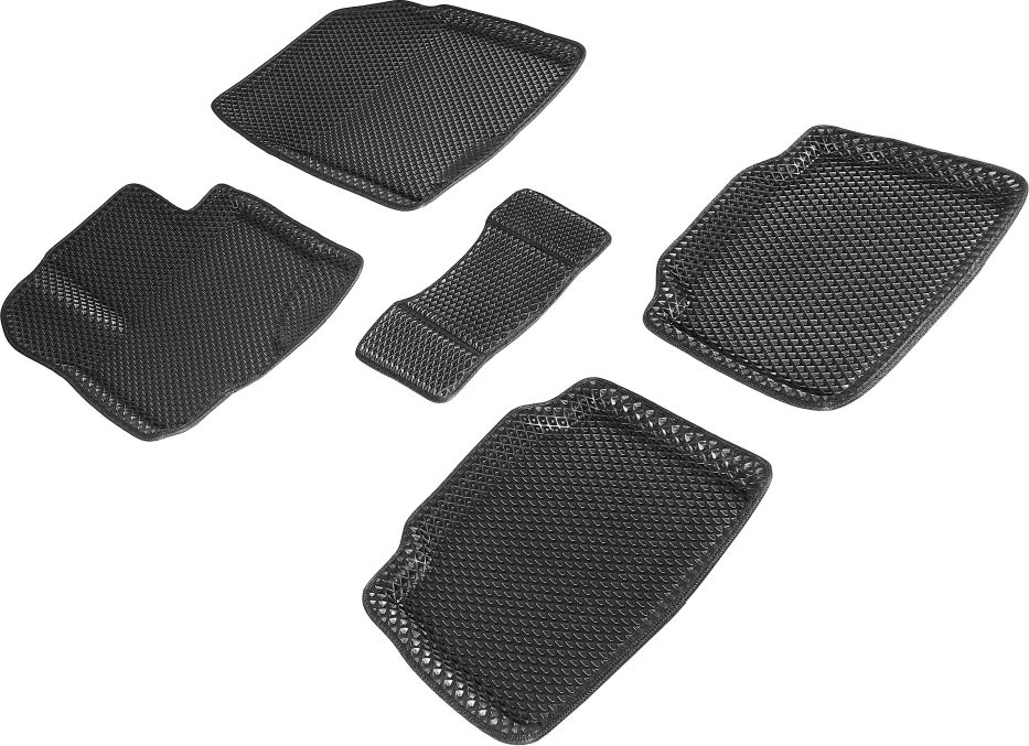 Коврики Seintex 3D EVA ромб для салона Suzuki SX4 II 2013-2026 ЧЕРНЫЕ. Артикул 95348