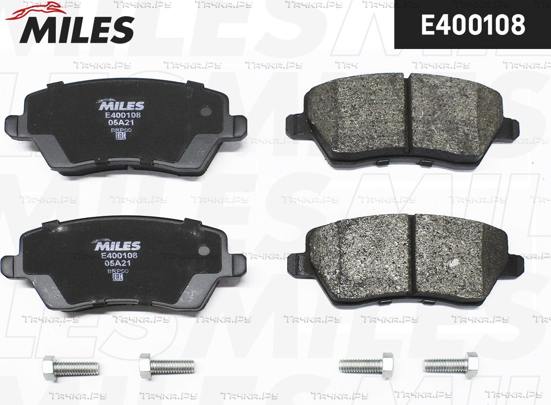 Тормозные колодки Miles (Low-Metallic) передние для Renault Logan II 2007-2026. Артикул E400108
