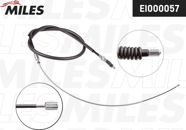 Трос ручника (тросик ручного тормоза) Miles задний правый/левый для Citroen C4 II 2006-2011. Артикул EI000057