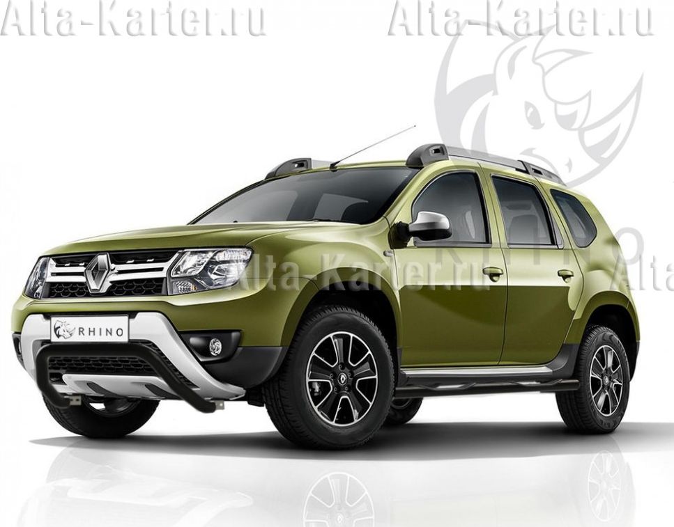 Защита RusStal переднего бампера d63 (волна) для Renault Duster I рестайлинг 2015-2020. Артикул RDZBR-002176CH