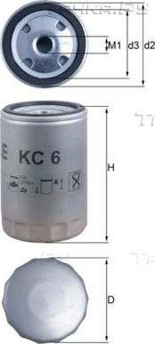 Топливный фильтр Mahle для IVECO EuroTech 1992-2026. Артикул KC 6