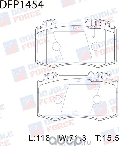 Колодки тормозные дисковые Double Force. Артикул DFP1454