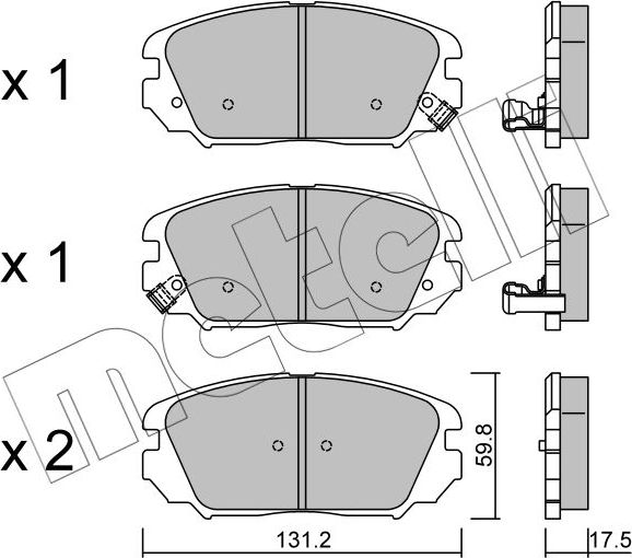 Тормозные колодки Metelli. Артикул 22-0885-0