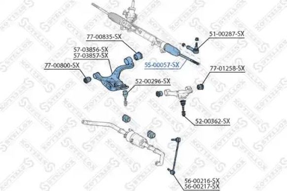 Рулевая тяга Stellox. Артикул 55-00057-SX