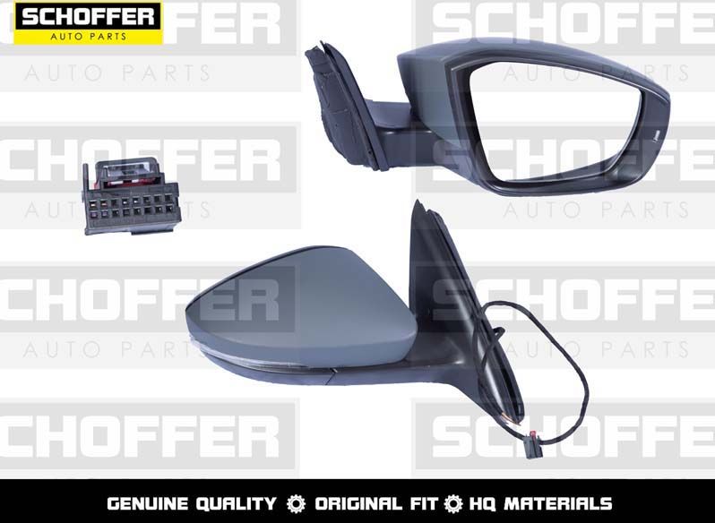Зеркало правое Skoda Octavia 13-20 6 конт.обогрев (Schoffer). Артикул SHF13046