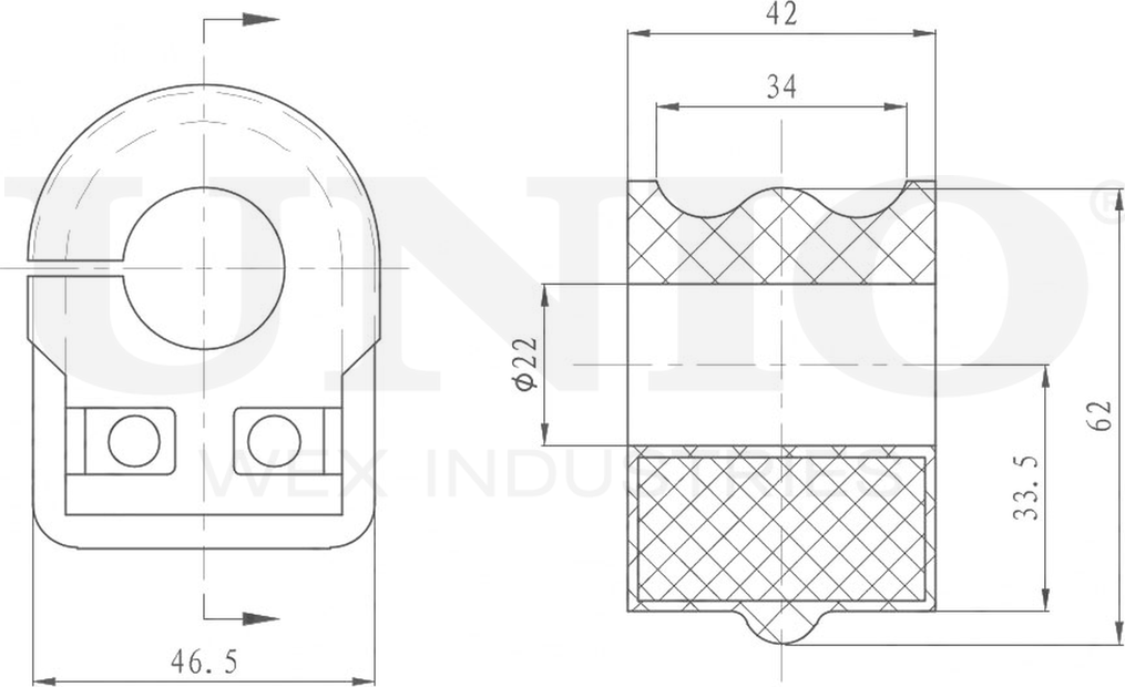 Втулка стабилизатора (Unio). Артикул RMP-10056