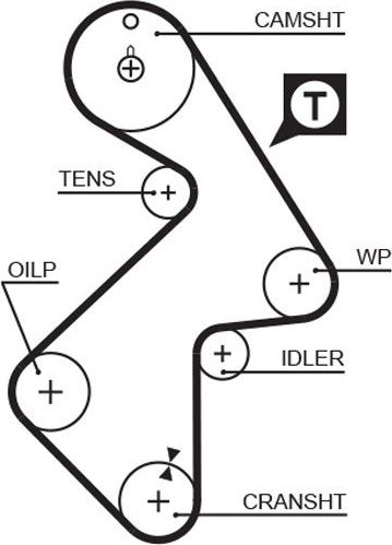 Ремень ГРМ Gates (HNBR (Hydrierter Acryl-Nitril-Butadien-Kautschuk)). Артикул 5202XS