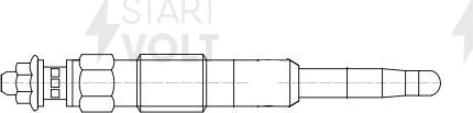 Свеча накаливания (накала) StartVOLT для Citroen Jumper I 1999-2006. Артикул GLSP 101