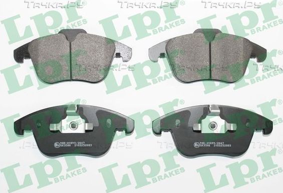 Тормозные колодки LPR передние для Jaguar XF I 2008-2015. Артикул 05P2083