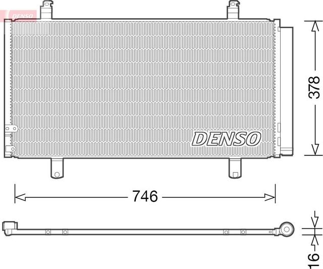Радиатор кондиционера (конденсатор) Denso для Toyota Camry 50 (V50, XV50) 2011-2017. Артикул DCN50048