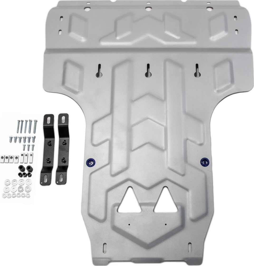 Защита алюминиевая Rival для картера и КПП Audi A6 C7 2011-2018. Артикул 333.0314.2